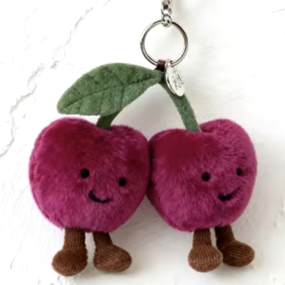 Cute Cherries Inspired Bag Pendant, Charm, Keychain Decoration Toy - Plush